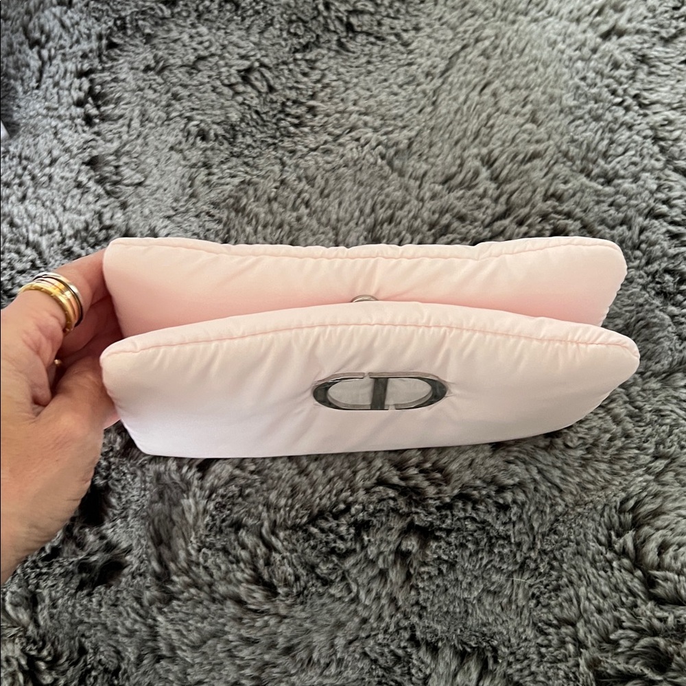 Dior Blush Pink Clutch with Silver Logo - Picture 7 of 10